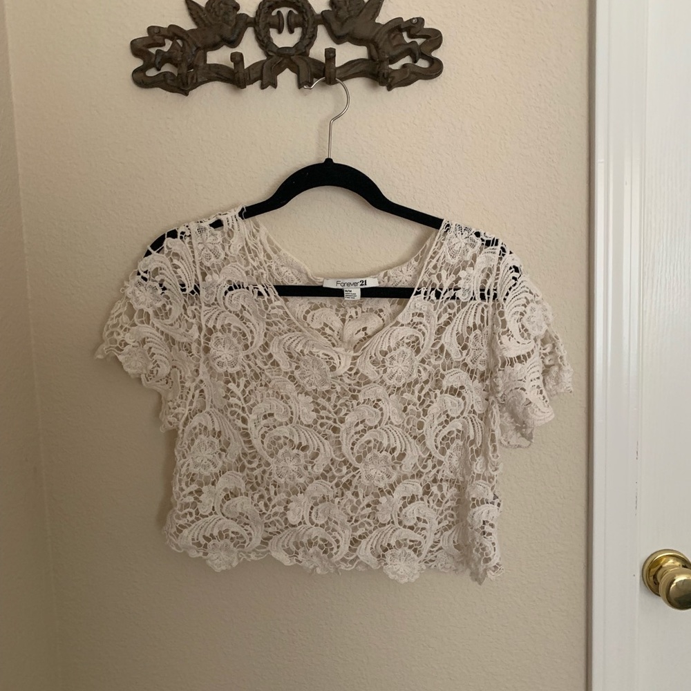 Crocheted crop top
